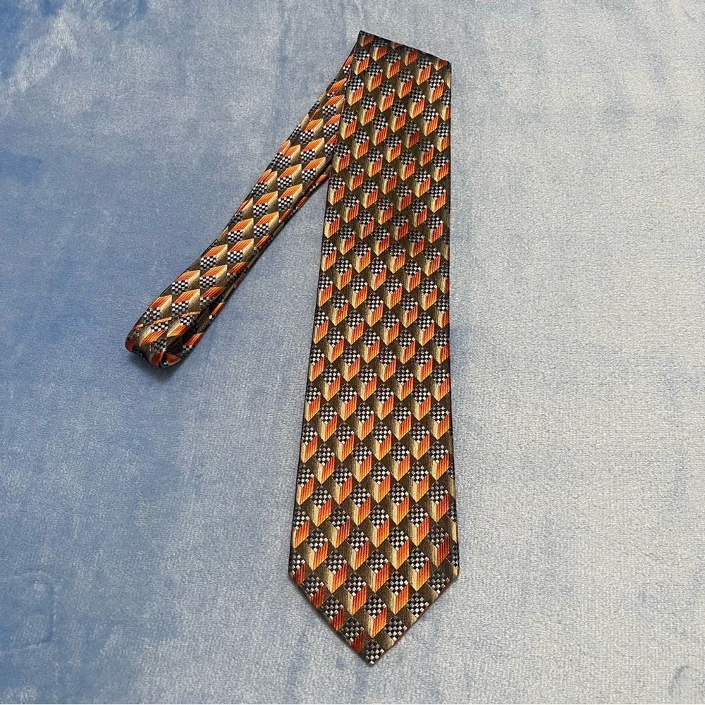 PRONTO UOMO Silk tie Geometric